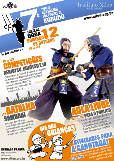 Cartaz do 7� Torneio Brasileiro Individual de Kobud�, que acontecer� no Rio de Janeiro, dias 11 e 12 de outubro